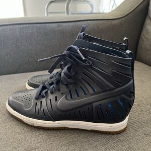 Nike Joli Sky Hi High Wedge Dunk 2.0 Womens Sz 8.5 Sneaker Shoes Blue CLEAN